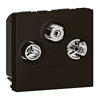 Zásuvka MOSAIC 079186L TV/RD/SAT černá