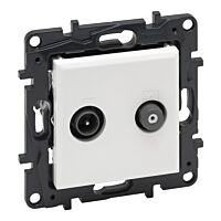 Zásuvka NILOÉ S.TV-SAT 2 KAB.BÍLÁ