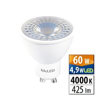 MCLED Žárovka LED 4,9W-60 GU10 2700K 38° McLED