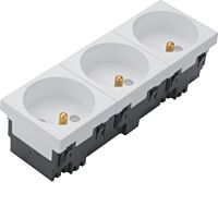 Zásuvka se zemnícím kolíkem 3 násobná Ra