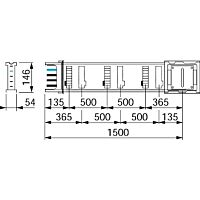 SCHNEIDER KSA250ED4156 Rovná délka distribuční 1M