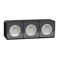 SCHNEIDER Trojzásuvka MUR 36037 230V IP55 antracit