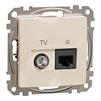 SCHNEIDER Sedna Design & Elements Dat. zás. RJ45 kat.6 UTP+TV indiv. béž.