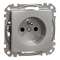 SCHNEIDER Sedna Design & Elements Zásuvka 230V 16A clonky bezšroubová alu