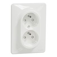 SCHNEIDER Sedna Design & Elements Zásuvka dvojnásobná 230V 16A bílá
