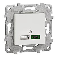 SCHNEIDER Zásuvka Unica Dvojité rychlonabíjecí USB A+C (45W), Bílá