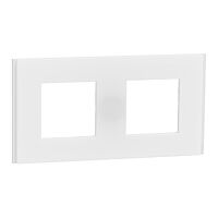 SCHNEIDER Rámeček Unica Deco Materials dvojnásobný, Translucent white