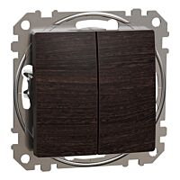 SCHNEIDER Sedna Design & Elements Přepínač střídavý ř.6+6, Wenge