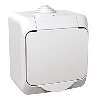 SCHNEIDER Zásuvka CEDAR WDE000540 jednoduchá bílá IP44