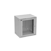 SOLARIX Skříň nástěnná GrandN-12U-645-11-G, 450mm, 19", skleněné dveře, IP20, šedá