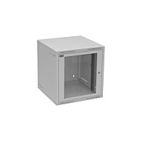 SOLARIX Skříň nástěnná GrandN-12U-66-11-G, 600mm, 19", skleněné dveře, IP20, šedá
