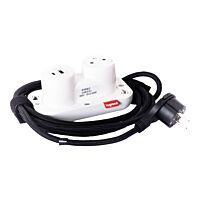 ELECTRON 2P+T USB A+C BÍLÁ