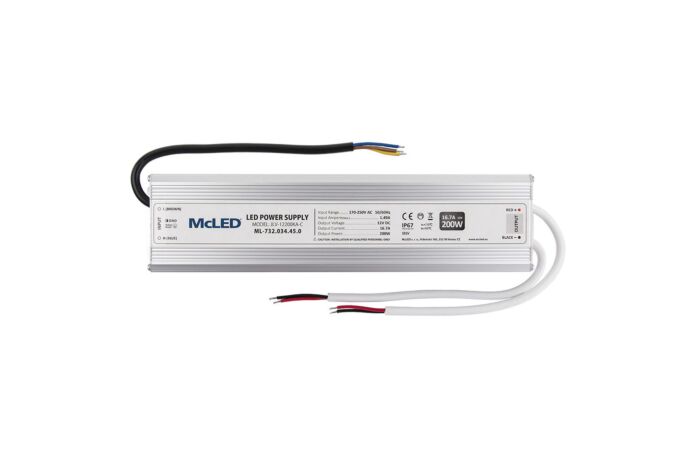 MCLED Napaječ LED 200W 12V/16,67A IP67