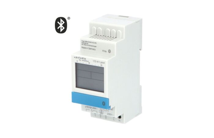 PALADIN Hodiny spínací 172411pro4 Digitální týdenní integrovaný Bluetooth 16A 230V IP20