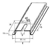 SCHMACHTL Lišta DIN TS 35D 200 SZ. krátká se speciálním děrováním