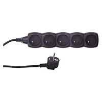 EMOS Přívod prodlužovací 3m 5zásuvka 250V/10A IP20 černá