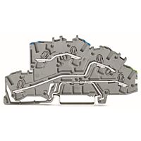 WAGO Svorka 2003-7646 instalační patrová 2,5 mm² s ovládacími otvory, push-in CAGE CLAMP®, 2,50 mm², šedá