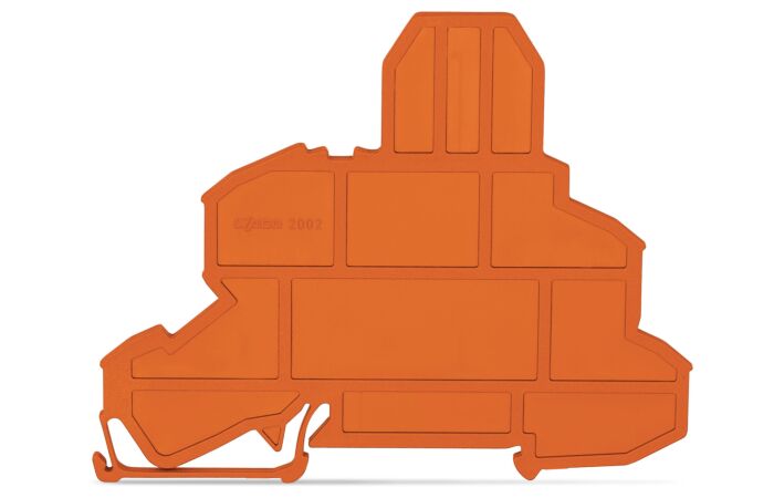 WAGO Deska 2002-1092 koncová pro pojistkové svorky 2mm, oranžová