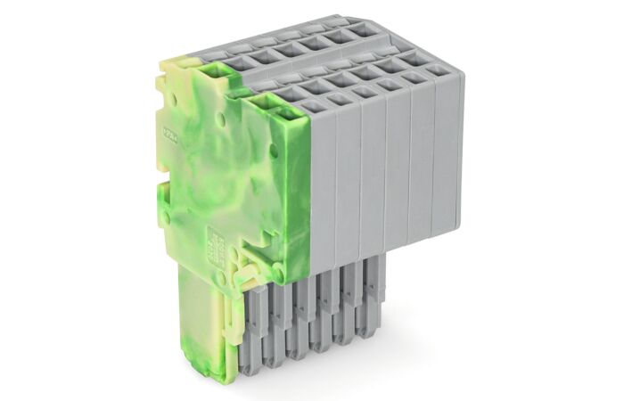 WAGO Svorka 2020-207/000-037 2vodičová pružinová Push-in CAGE CLAMP® 1,5 mm², šedá/zelenožlutá
