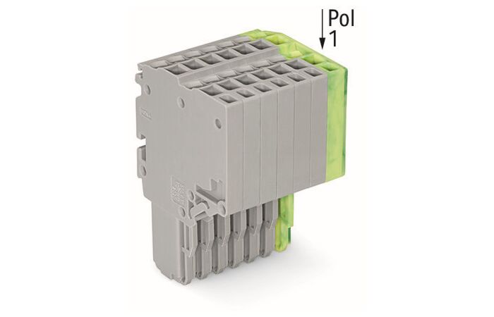 WAGO Svorka 2020-208/000-036 2vodičová pružinová Push-in CAGE CLAMP® 1,5 mm², šedá/zelenožlutá