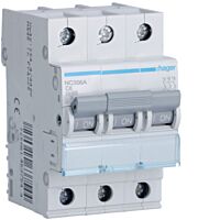 Jistič 3 pól. 6A, char.C, 10 kA
