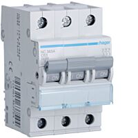 Jistič 3 pól. 63A, char.C, 10 kA