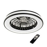 KANLUX Svítidlo LED PLAVE CCT+RGB 220V, 48W, 2110lm, pr.485mm, s ventilátorem, IP20, bílá/černá