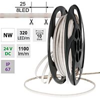 MCLED Pásek LED SOB NW 10W/m 24V DC 320led/m 1100lm/m CRI90 IP67 délka 5m