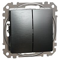 SCHNEIDER Sedna Design & Elements Přepínač střídavý ř.6+6,Leštěný Titan