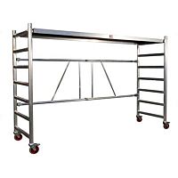 JUMBO Lešení skládací úzké 1,8/3,8 m hliník šedá