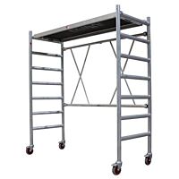 JUMBO Lešení skládací úzké 1,96/3,96 m hliník šedá