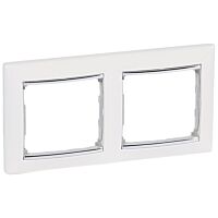 LEGRAND Rámeček VALENA 770492 dvojnásobnývodorovný stř/bílá