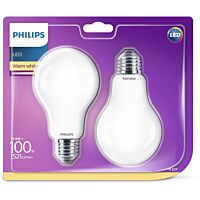 PHILIPS Žárovka LED 11,5W-100 E27 2700K Classic (2ks)