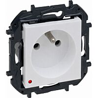 LEGRAND Zásuvka NILOÉ STEP S863133B 2P+T PO, clonky, bílá, IP20