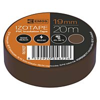 EMOS Páska Izolační PVC 19mm/20m hnědá, 10 ks F61927