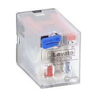 Průmyslové relé 2 zap/vyp 7A 24VDC+ LED