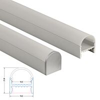 MCLED Profil AL 20x22mm, PD přisazený se skrytými sponami, mléčný difuzor, komplet, 2m