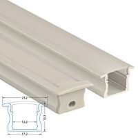 Vestavny hlinikovy profil 23x15 mm, matn