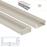 Profil Al 24x10mm PF čirý komplet 1m