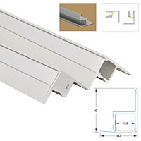 MCLED Profil Al 35x45mm, AK podhledový pro sádrokarton, mléčný difuzor, komplet, 2m