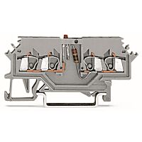 WAGO Svorka 279-624/281-413 pro moduly 4 vodiče, červená LED dioda, šedá