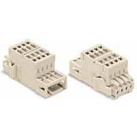 WAGO Konektor 734-369/037-000 2vodičový kombinovaný 100% ochrana proti chybnému zapojení 1,5 mm², šedá