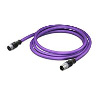 WAGO Kabel 756-1105/060-050 PROFIBUS Zásuvka M12B přímá Zástrčka M12B přímá, fialová 5m