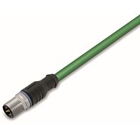 WAGO Kabel 756-1201/060-100 Ethernet zástrčka M12D přímá 4pólová zelená 10m