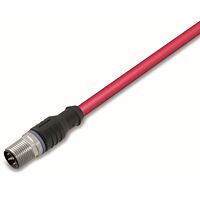 WAGO Kabel 756-1601/060-100 sercos Zástrčka M12D přímá 4pólová, červená 10m
