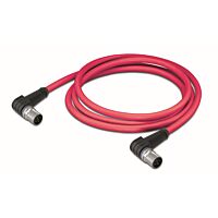 WAGO Kabel 756-1604/060-050 sercos Zástrčka M12D úhlová Zástrčka M12D úhlová, červená 5m