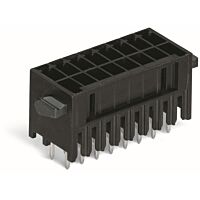 WAGO Konektor 713-1409/037-000 s pájecími piny THT, 2řadý Pájecí kontakt 0,8 × 0,8 mm Rovné provedení, černá