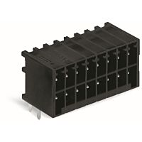 WAGO Konektor 713-1435 s pájecími piny THT, 2řadý Pájecí kontakt 0,8 × 0,8 mm Úhlové provedení, černá