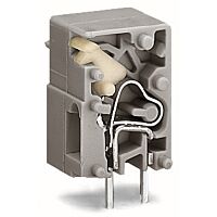 WAGO Svorka 741-903 s možností řadového připojení na DPS, tlačítko, 2,5 mm², šedá