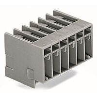 WAGO Konektor 769-671 s pájecími piny THT Pájecí kontakt 1,0 × 1,0 mm Úhlové provedení, šedá